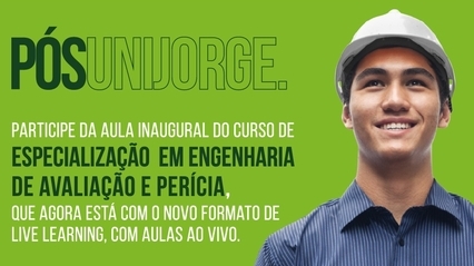 Aula inaugural da Especialização em Engenharia de Avaliação e Perícia